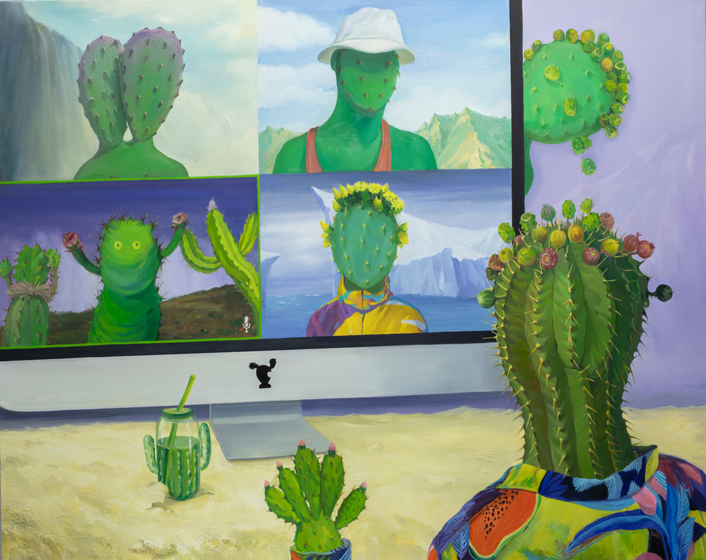 Natural Social Distancing Thoughtful Surrealistic Paintings By Jingyi Wang 9