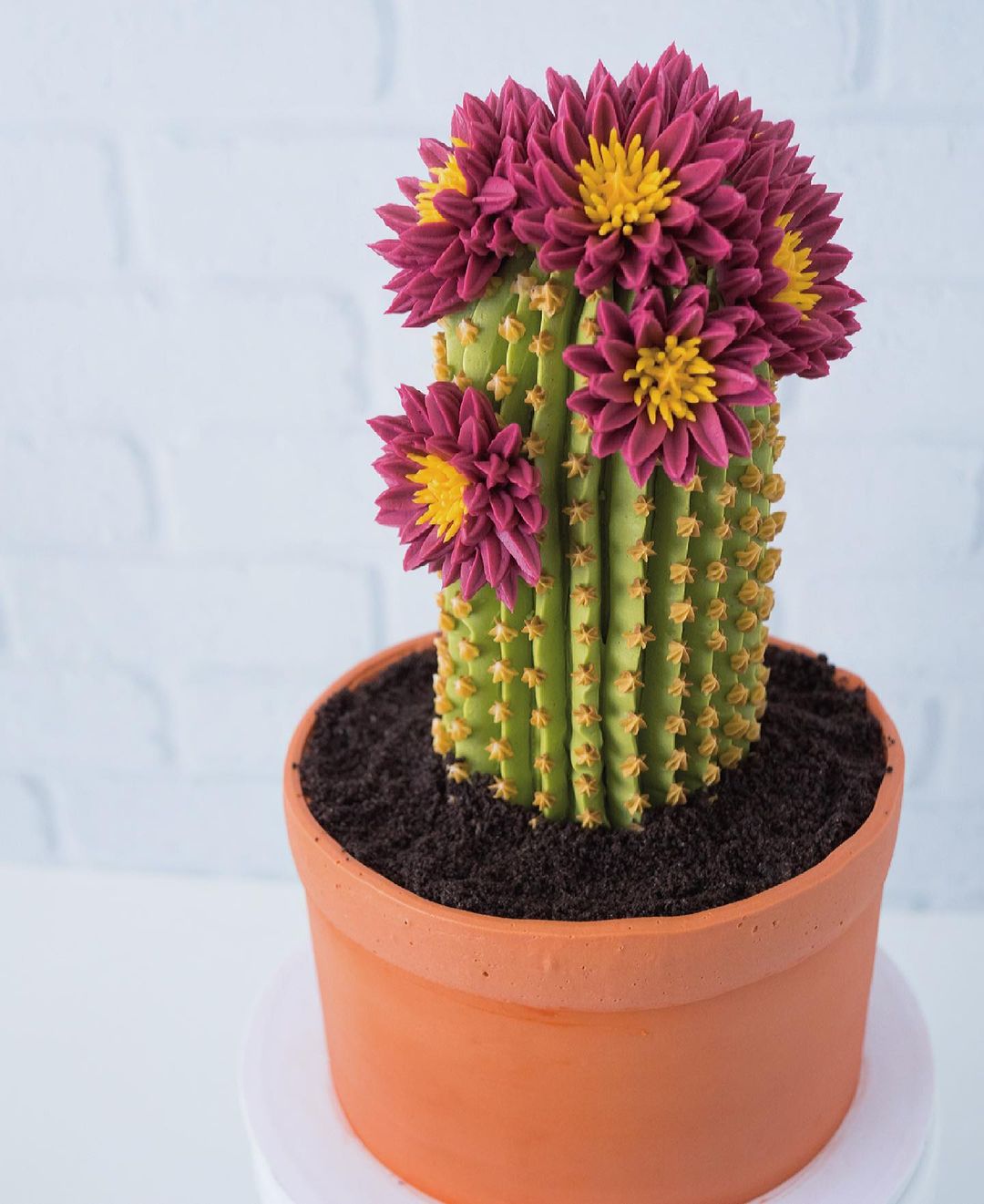 Wonderful Buttercream Cacti And Succulents By Leslie Vigil 3