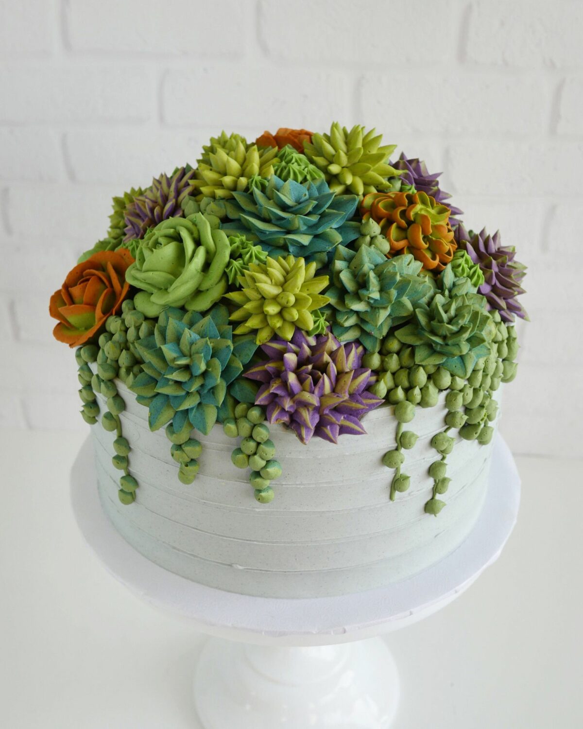 Wonderful Buttercream Cacti And Succulents By Leslie Vigil 4