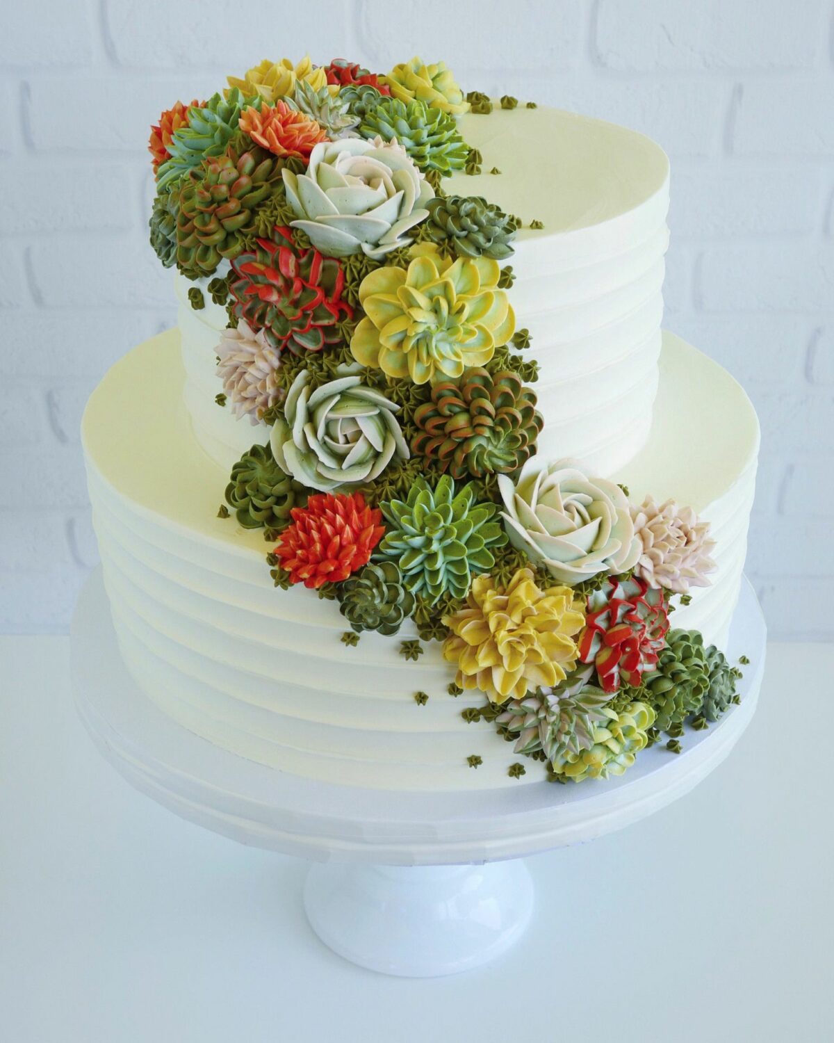 Wonderful Buttercream Cacti And Succulents By Leslie Vigil 6