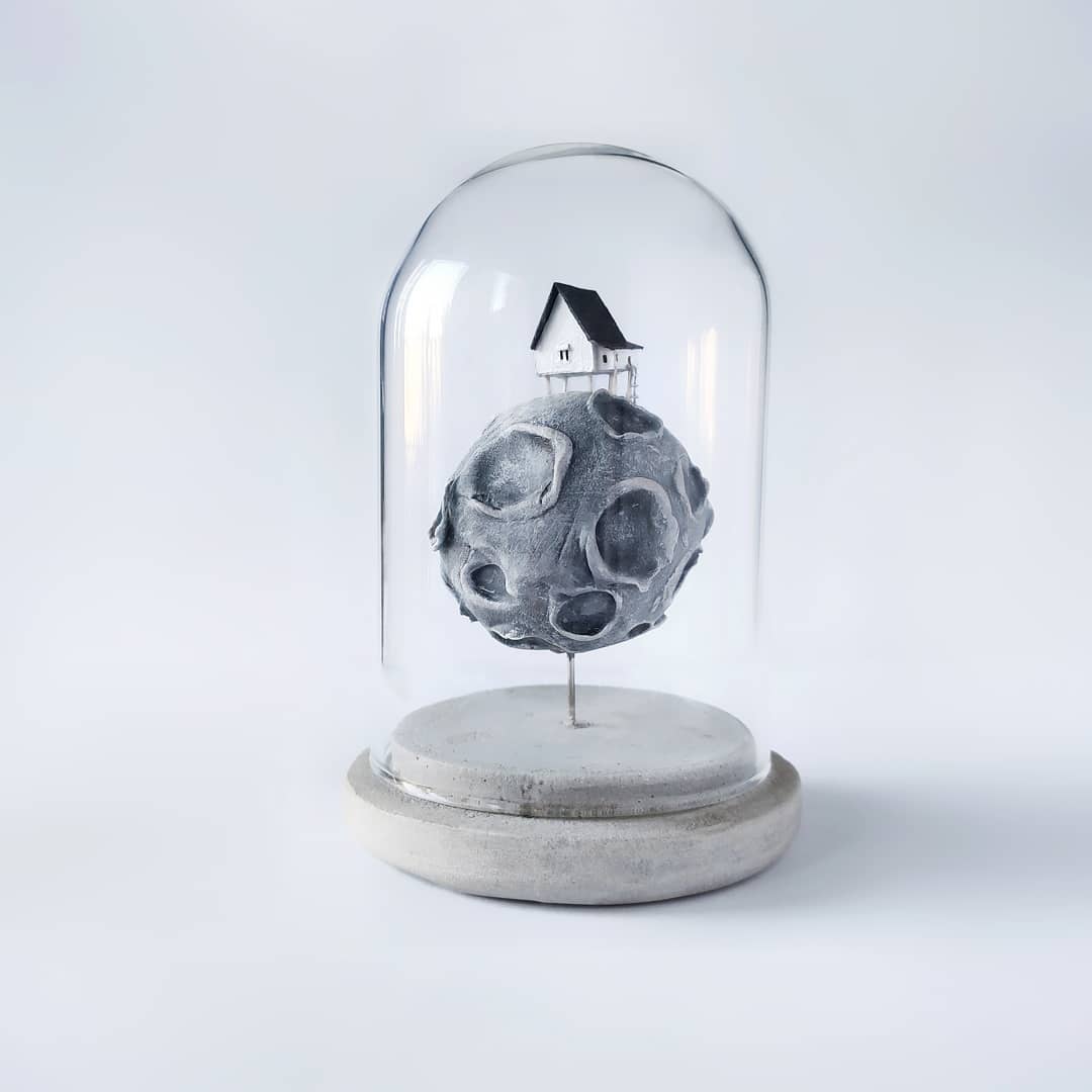 Fantastical Miniatures Encased In Glass Domes By Michael Davydow 10