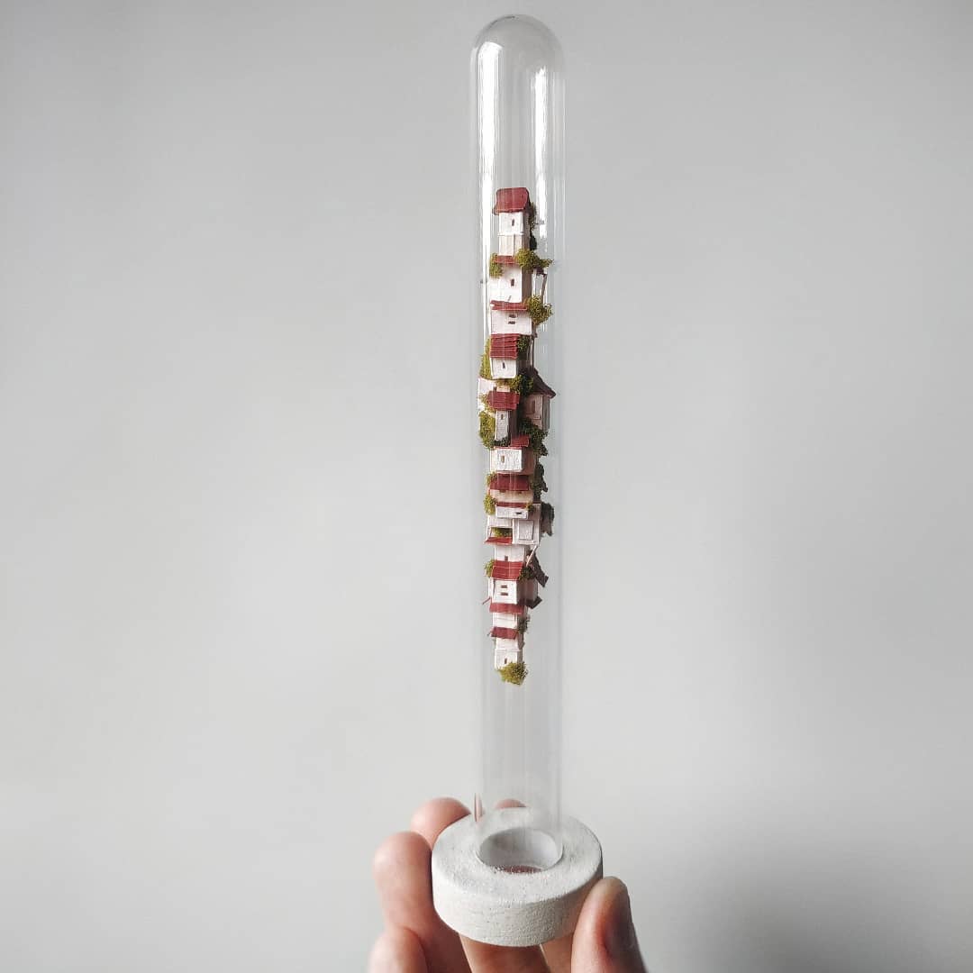 Fantastical Miniatures Encased In Glass Domes By Michael Davydow 14