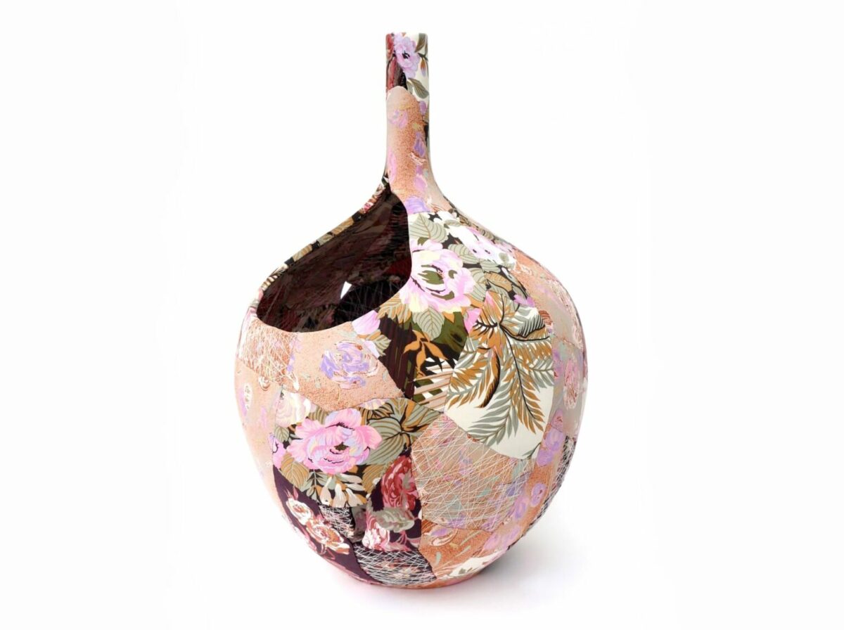 Shattered Vases And Bowls Revitalized With Vintage Patterned Fabrics By Zoe Hillyard 2
