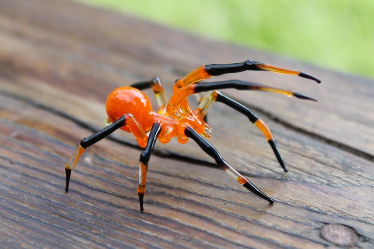 Striking Spider Glass Sculptures By Nikita Drachuk 7