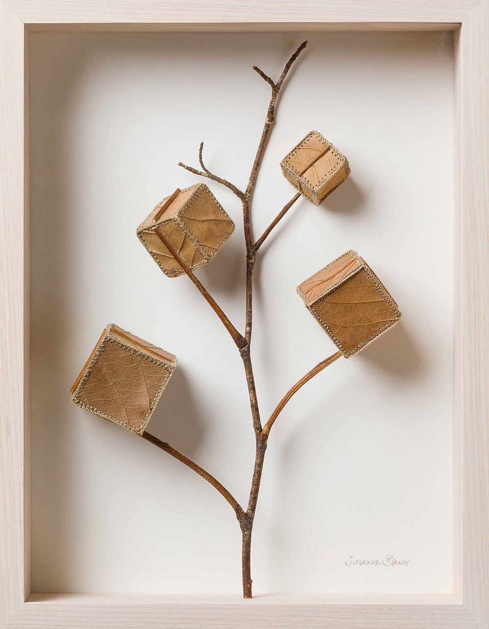 Beautiful Sculptures Of Dried Leaves Crocheted Delicate Patterns By Susanna Bauer 12