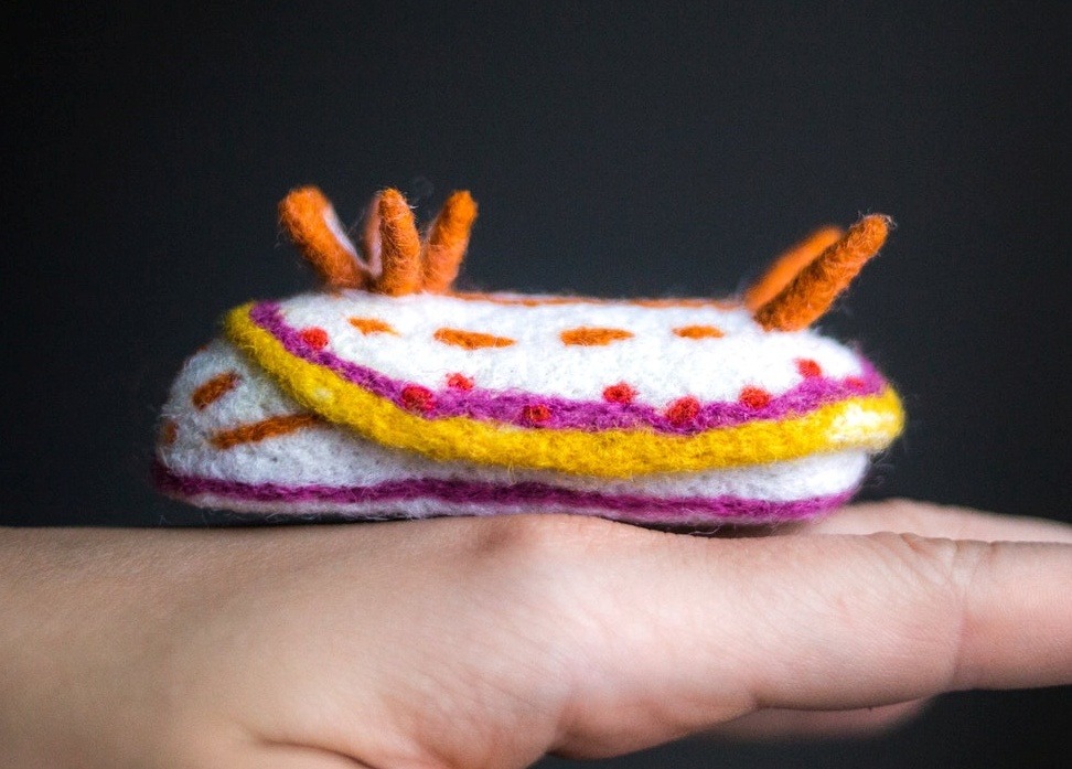 Colorful Needle Felted Sea Slugs By Arina Borevich 3