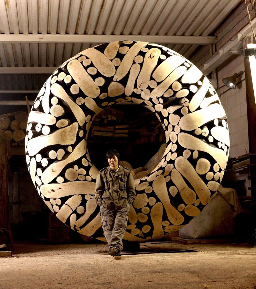 Impressive Contemporary Wood Metal And Stone Sculptures By Jaehyo Lee 22