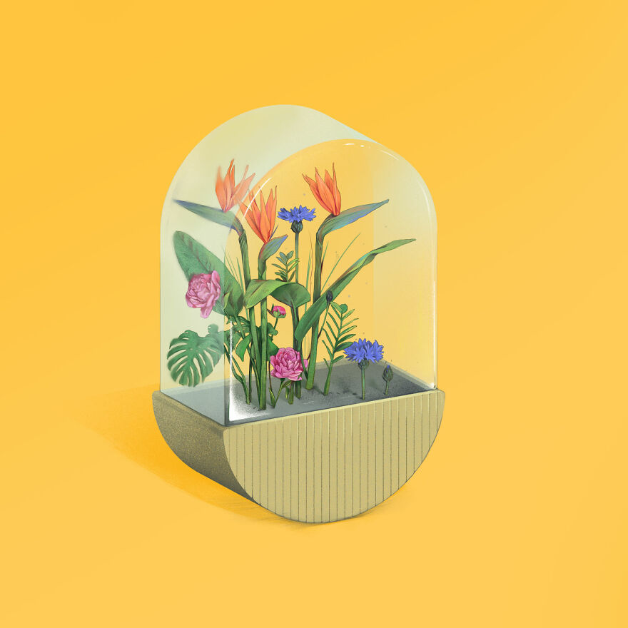 36 Days Of Type 2021 A Striking Alphabet Of Flowers Integrated Into Interior Elements By Laurynas Kamarauskas 1