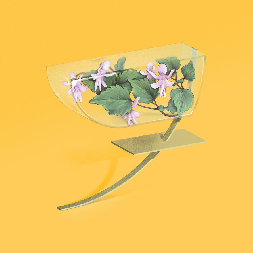 36 Days Of Type 2021 A Striking Alphabet Of Flowers Integrated Into Interior Elements By Laurynas Kamarauskas 8