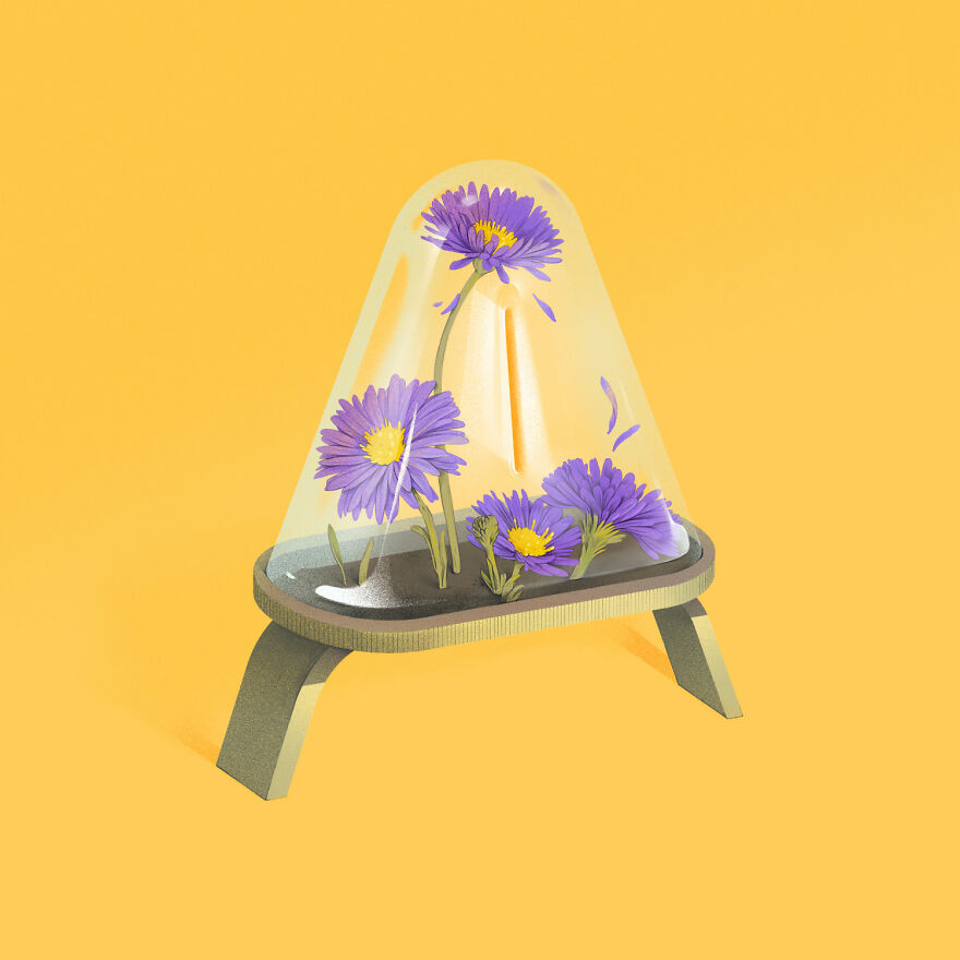 36 Days Of Type 2021 A Striking Alphabet Of Flowers Integrated Into Interior Elements By Laurynas Kamarauskas 11