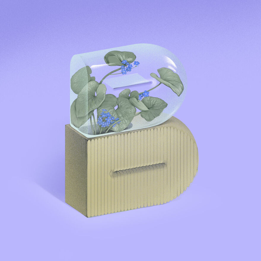 36 Days Of Type 2021 A Striking Alphabet Of Flowers Integrated Into Interior Elements By Laurynas Kamarauskas 12