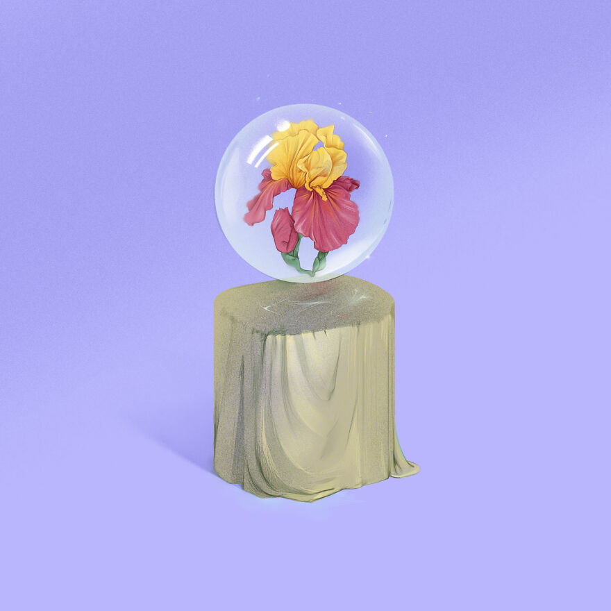 36 Days Of Type 2021 A Striking Alphabet Of Flowers Integrated Into Interior Elements By Laurynas Kamarauskas 19