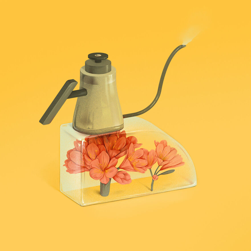 36 Days Of Type 2021 A Striking Alphabet Of Flowers Integrated Into Interior Elements By Laurynas Kamarauskas 21