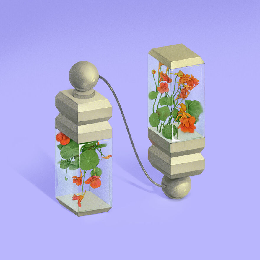 36 Days Of Type 2021 A Striking Alphabet Of Flowers Integrated Into Interior Elements By Laurynas Kamarauskas 24