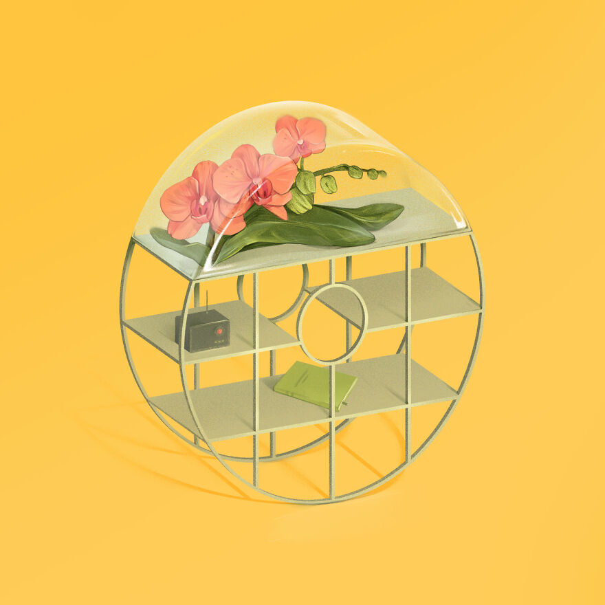 36 Days Of Type 2021 A Striking Alphabet Of Flowers Integrated Into Interior Elements By Laurynas Kamarauskas 25