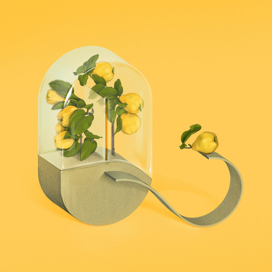 36 Days Of Type 2021 A Striking Alphabet Of Flowers Integrated Into Interior Elements By Laurynas Kamarauskas 27