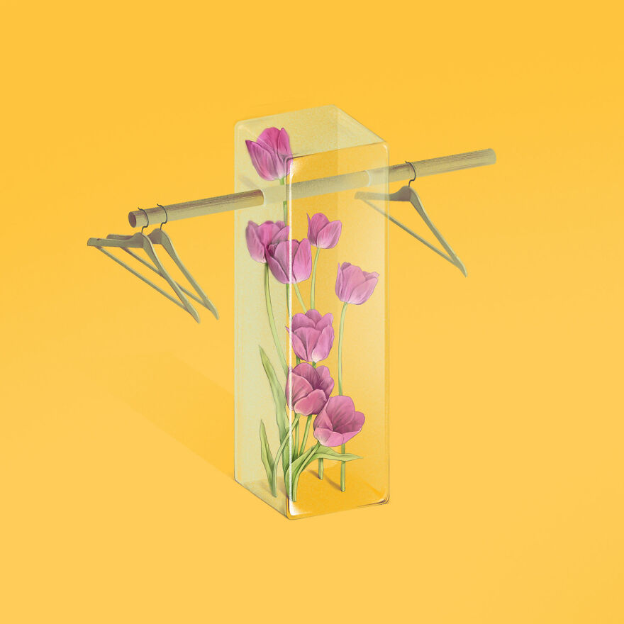 36 Days Of Type 2021 A Striking Alphabet Of Flowers Integrated Into Interior Elements By Laurynas Kamarauskas 30