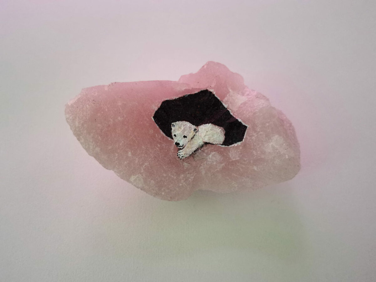 Enchanting Miniature Animals Painted On Rose Quartz By Iantha Naicker 16