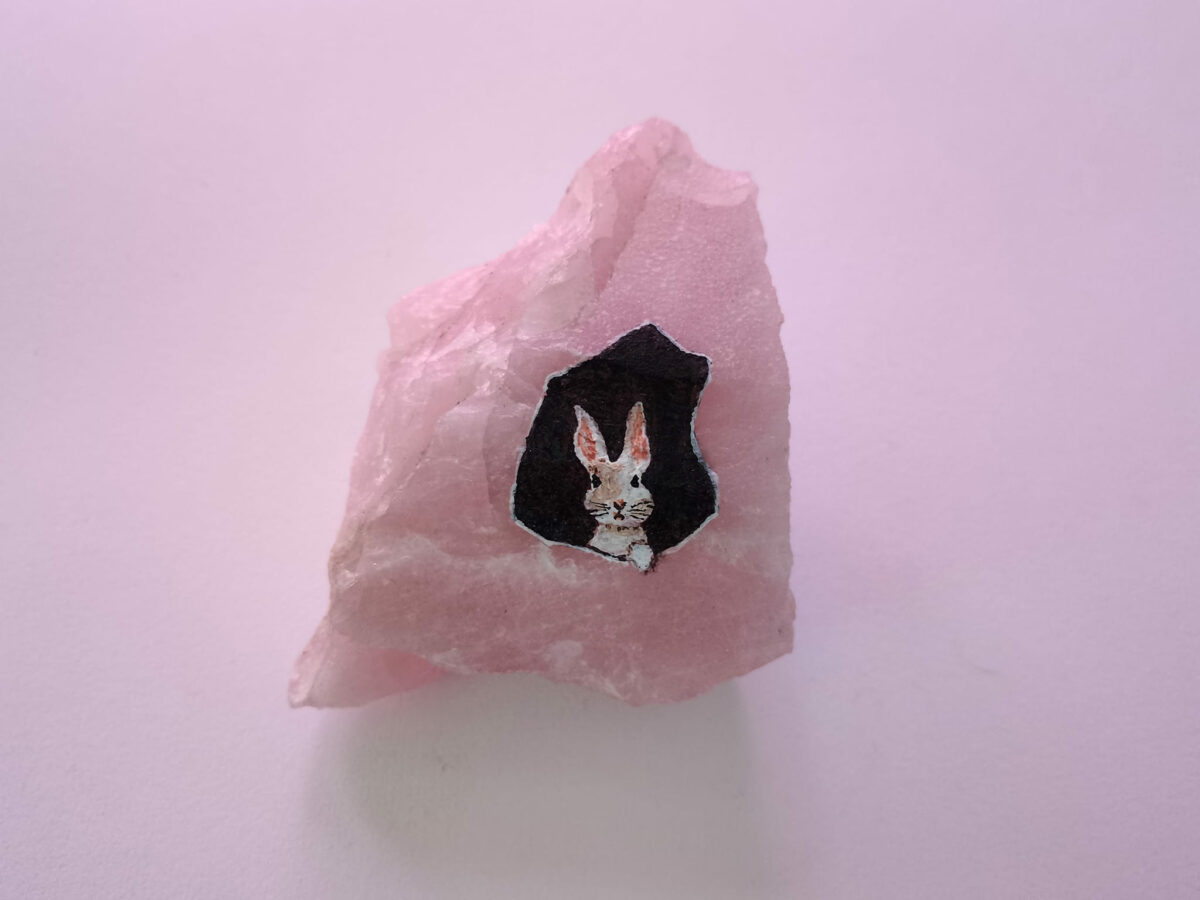 Enchanting Miniature Animals Painted On Rose Quartz By Iantha Naicker 8