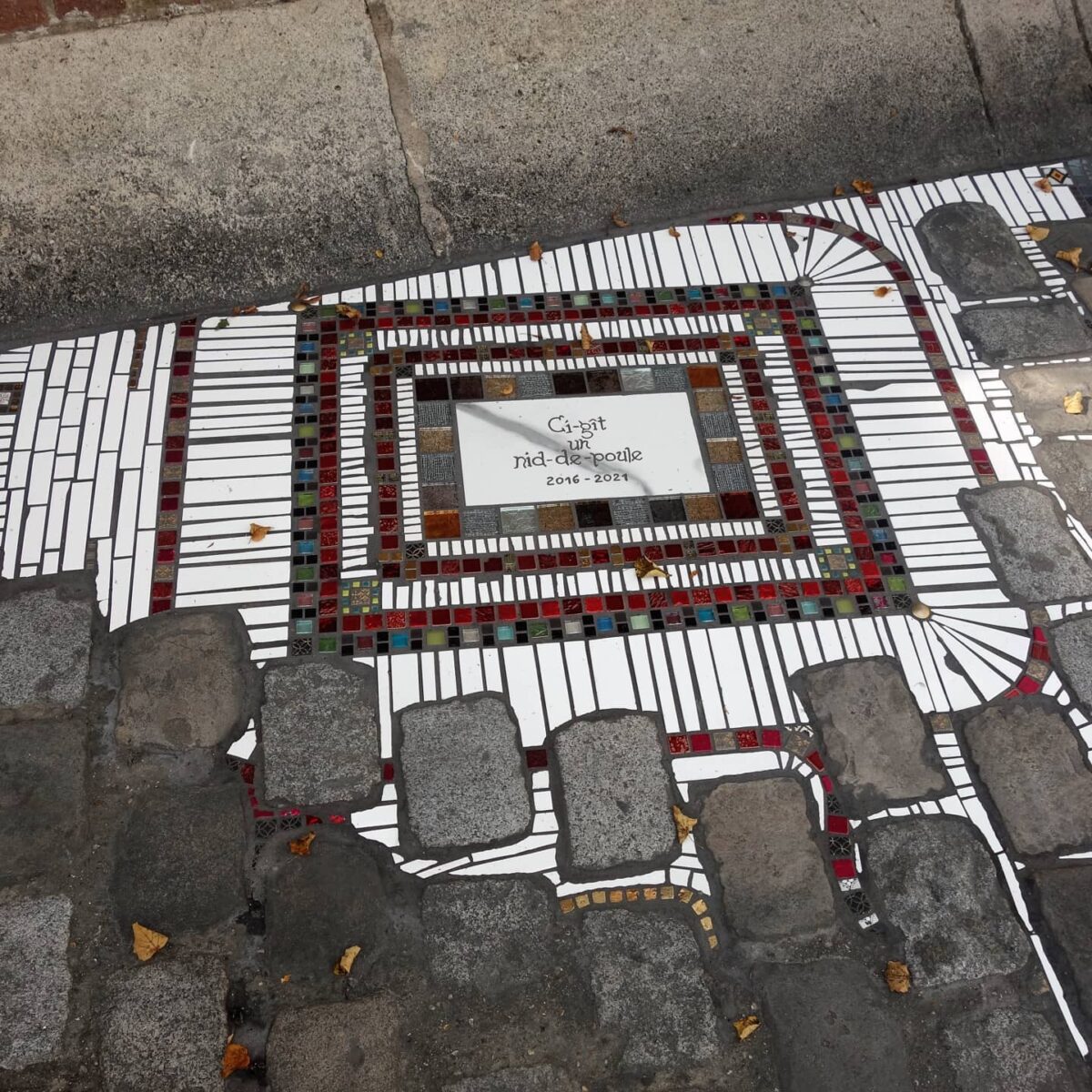 Fractured Sidewalks Pavements And Walls Repaired With Vibrant Tiled Mosaics By Ememem 12