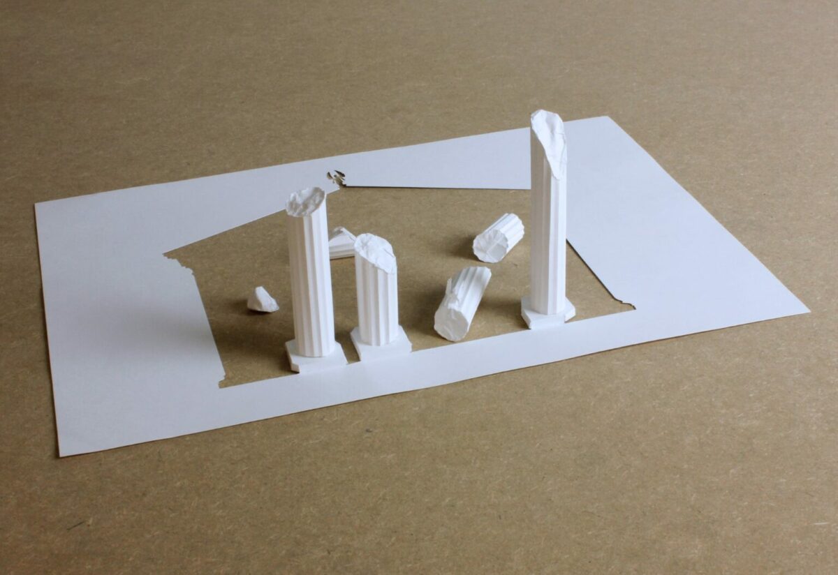 Paper Ruins Architectural Sculptures Made From A Single Sheet Of Paper By Peter Callesen 3