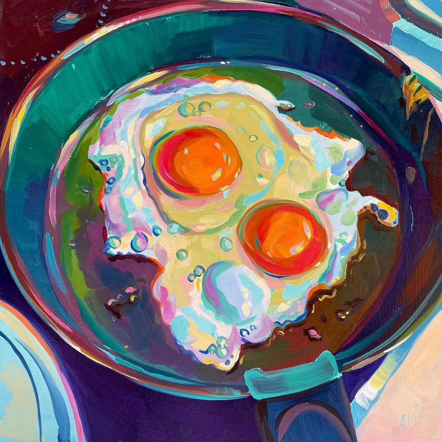 Figurative Bold Brush Paintings In Vivid Colors By Alai Ganuza 4