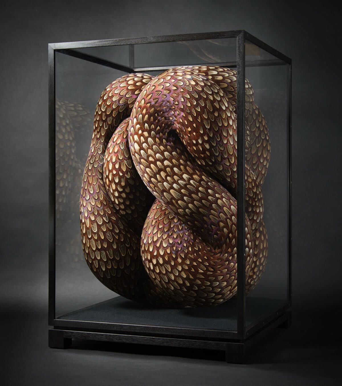 Absolutely Stunning Serpentine Coiled Sculptures Made Of Found British Bird Feathers By Kate Mccgwire 2 1