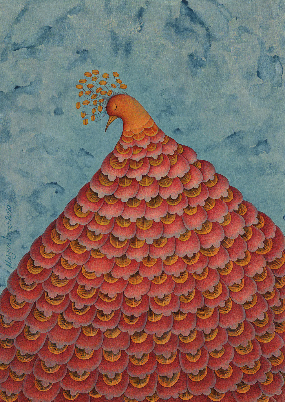 Beautiful And Delicate Paintings Of Flowers And Birds By Maryam Lamei Harvani 6