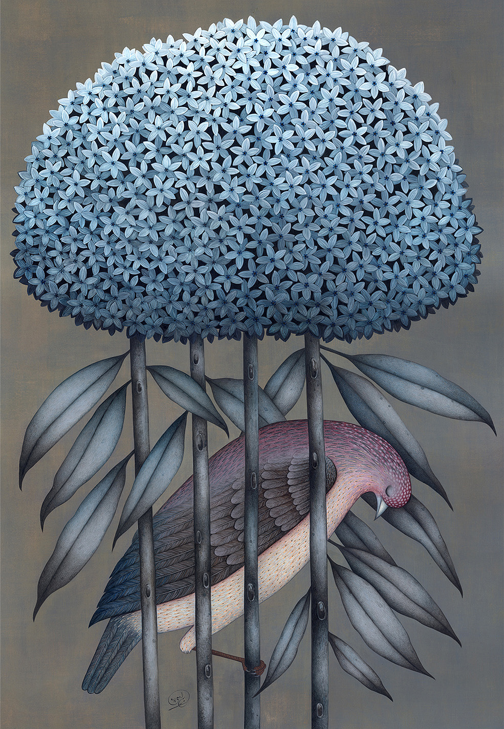 Beautiful And Delicate Paintings Of Flowers And Birds By Maryam Lamei Harvani 9