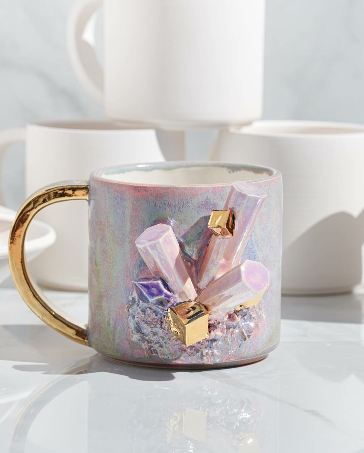 Lush Ceramic Vessels Decorated With Colorful Crystals By Collin Lynch 18 1