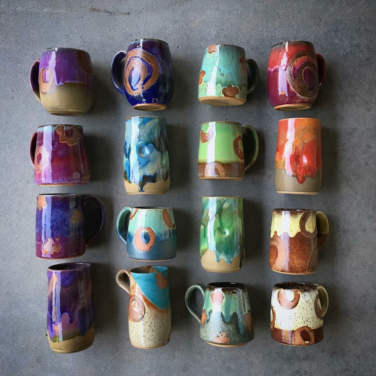 Rainbow Ceramics Gorgeous Multicolored Ceramic Pieces By Christine Tenenholtz (1)