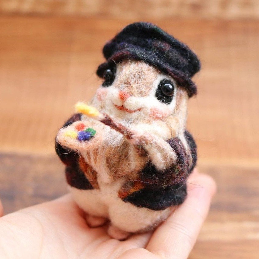 Cute Squirrel Fiber Sculptures By Yurico Momo (9)