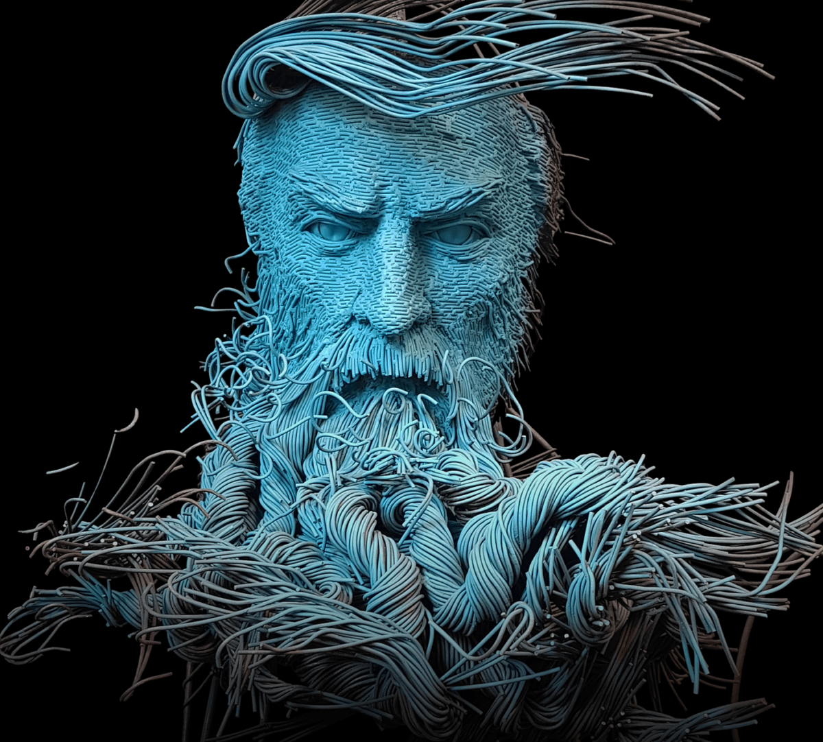 Extraordinary Sculptures Made From Industrial Metal Wires By Darius Hulea (1)