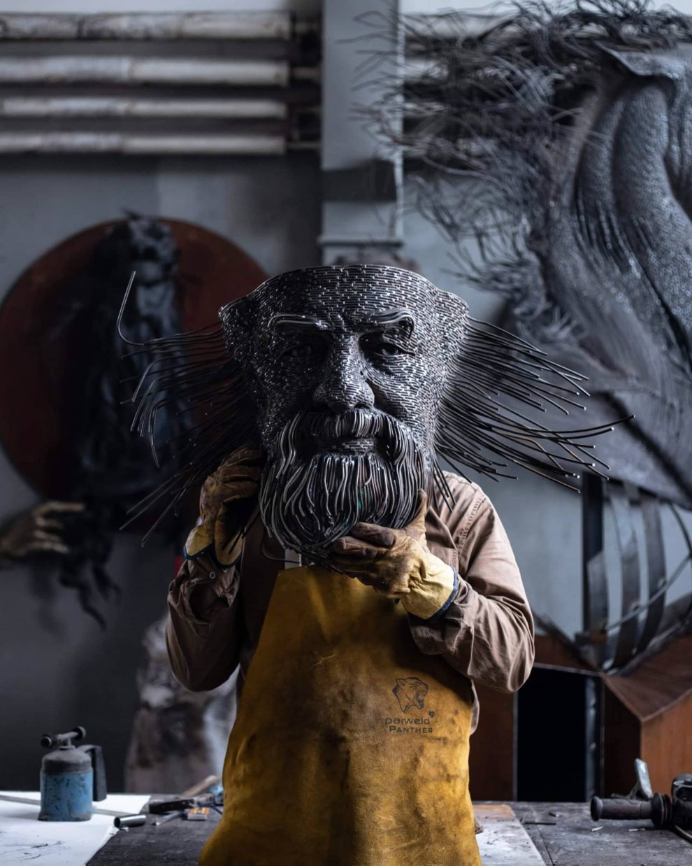 Extraordinary Sculptures Made From Industrial Metal Wires By Darius Hulea (14)