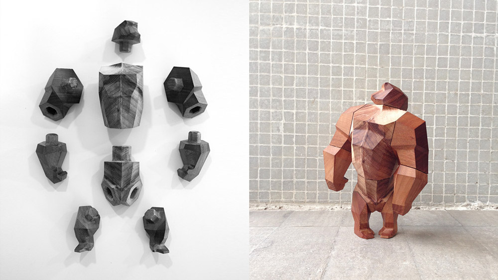 Geometric Animal Wood Sculptures By Mat Random 10