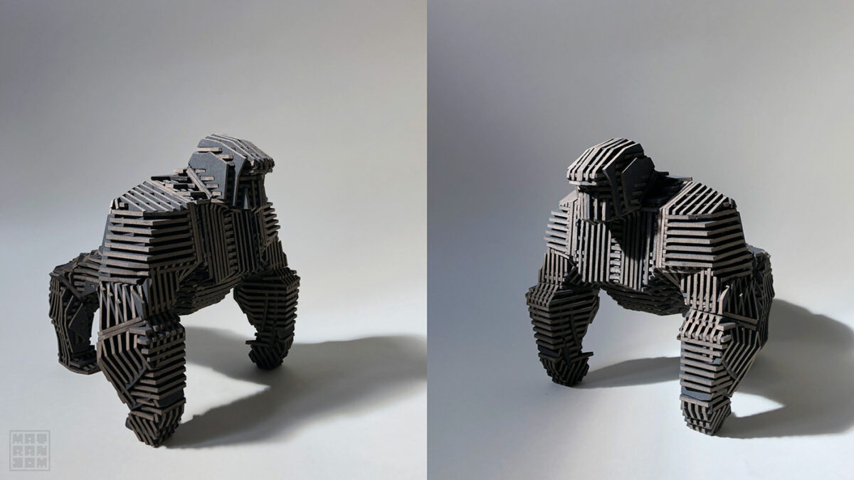 Geometric Animal Wood Sculptures By Mat Random 8