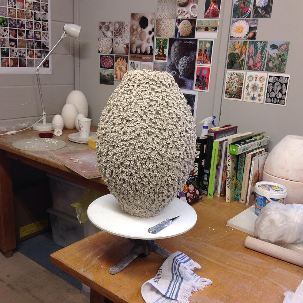 Gorgeous Ceramic Art Pieces Ornate With Intricate Porcelain Flowers By Vanessa Hogge (11)