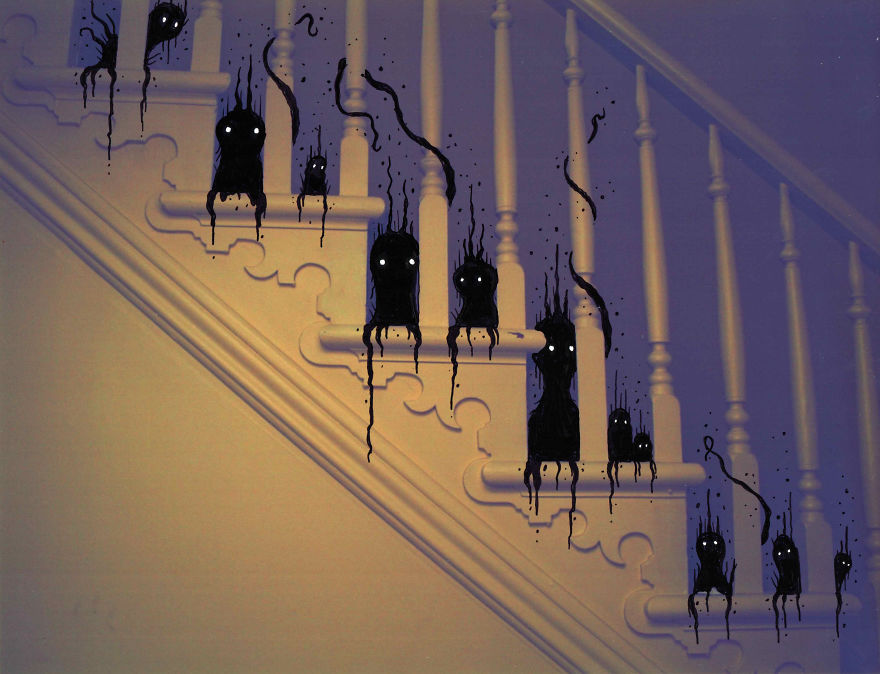 Inked Photography Somber Pictures Populated With Cute And Creepy Creatures By Mark Gagne (3)