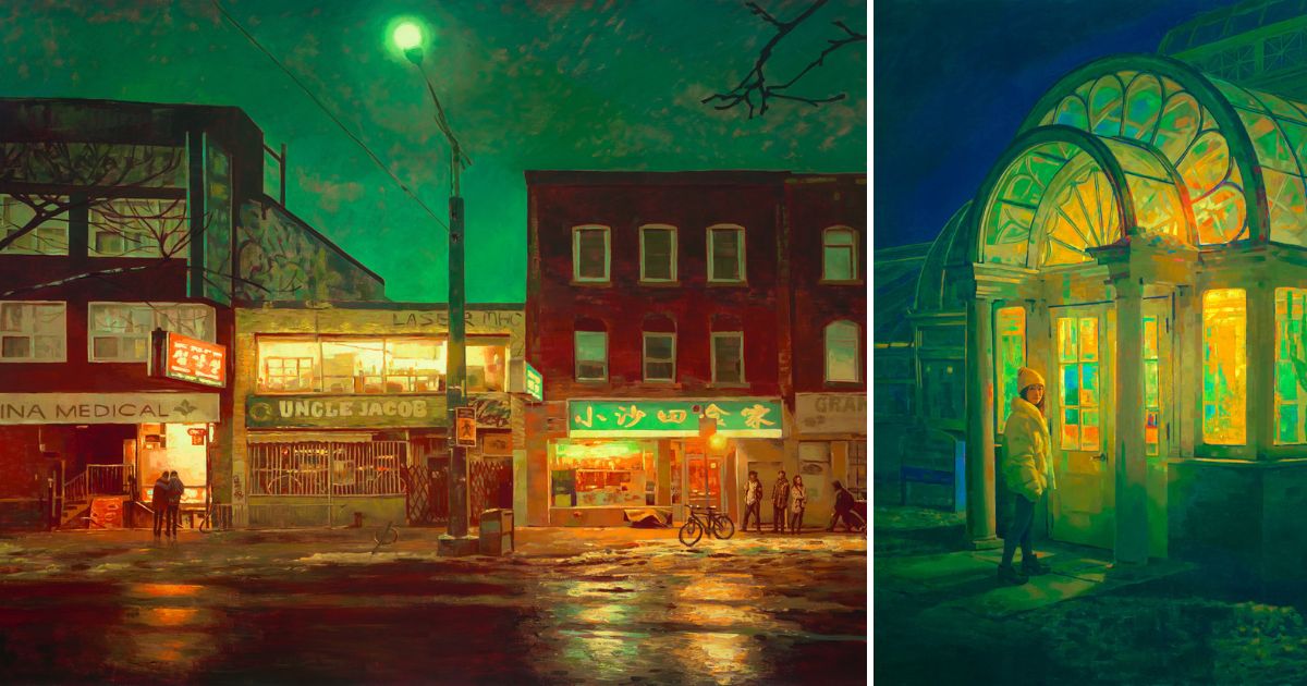 Keita Morimoto: urban solitude night cityscape paintings