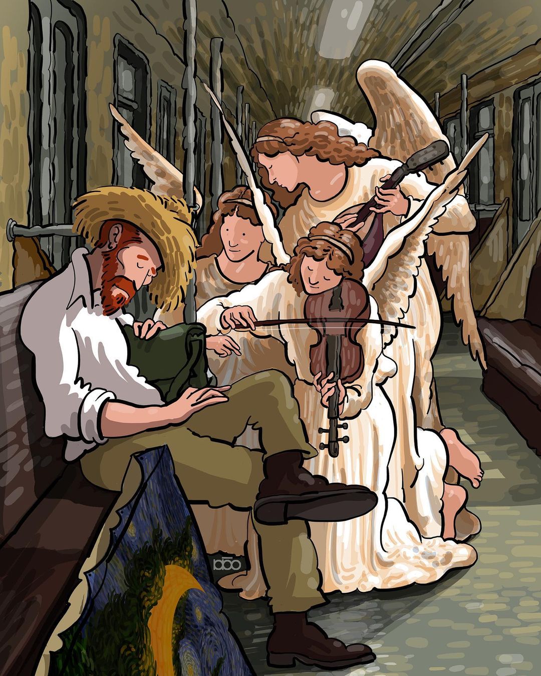 Vincent Van Goghs Life Recreated In His Own Art Style By Alireza Karimi Moghaddam 14