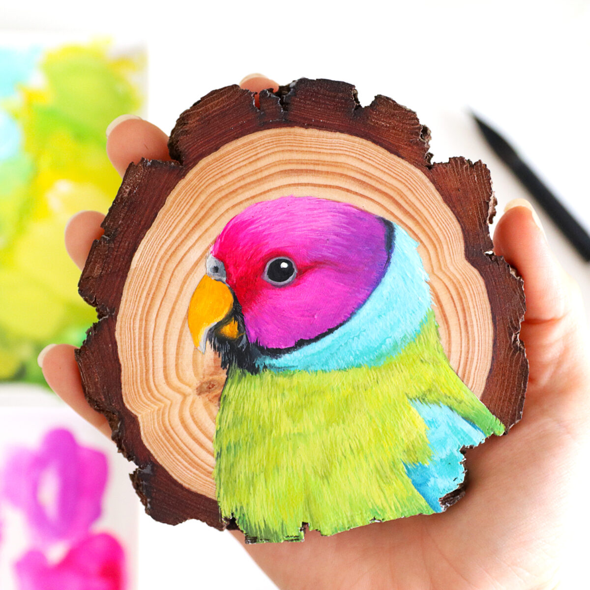 100 Days Of Birds A Marvelous Series Of Gouache On Wood Paintings By Deanna Maree (19)