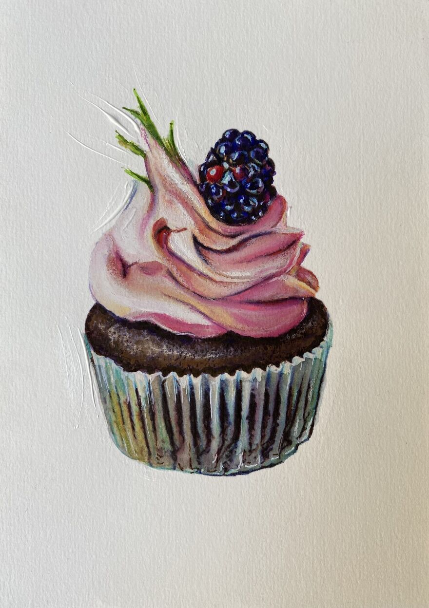 Exquisite Cupcake Paintings By Maria Titan (11)