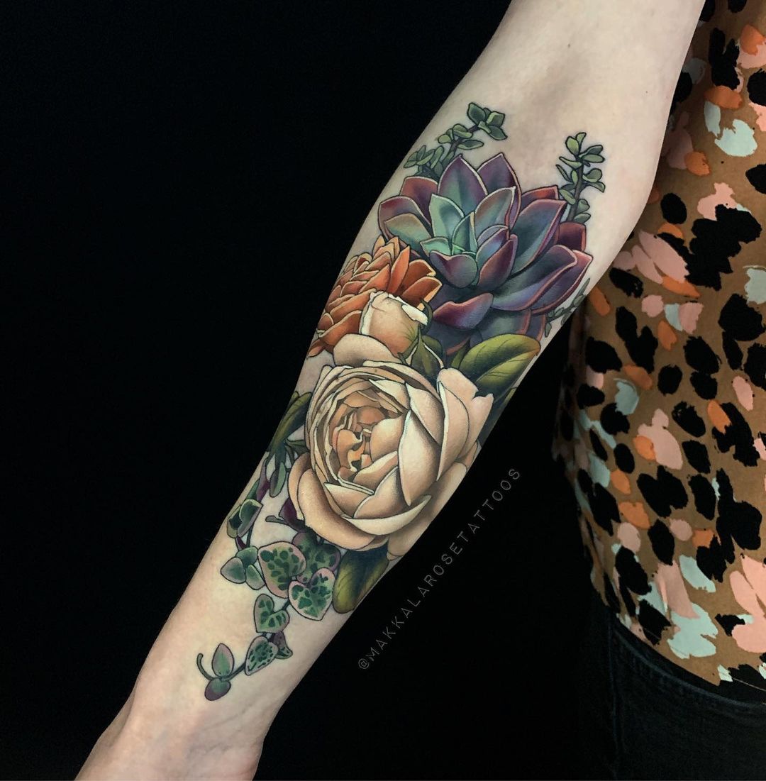 Extraordinary Tattoos Of Still Life Figures By Makkala Rose (8)