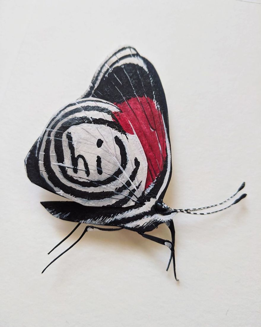 Intricate Paper Sculptures Of Butterflies And Beetles By Kerilynn Wilson (8)