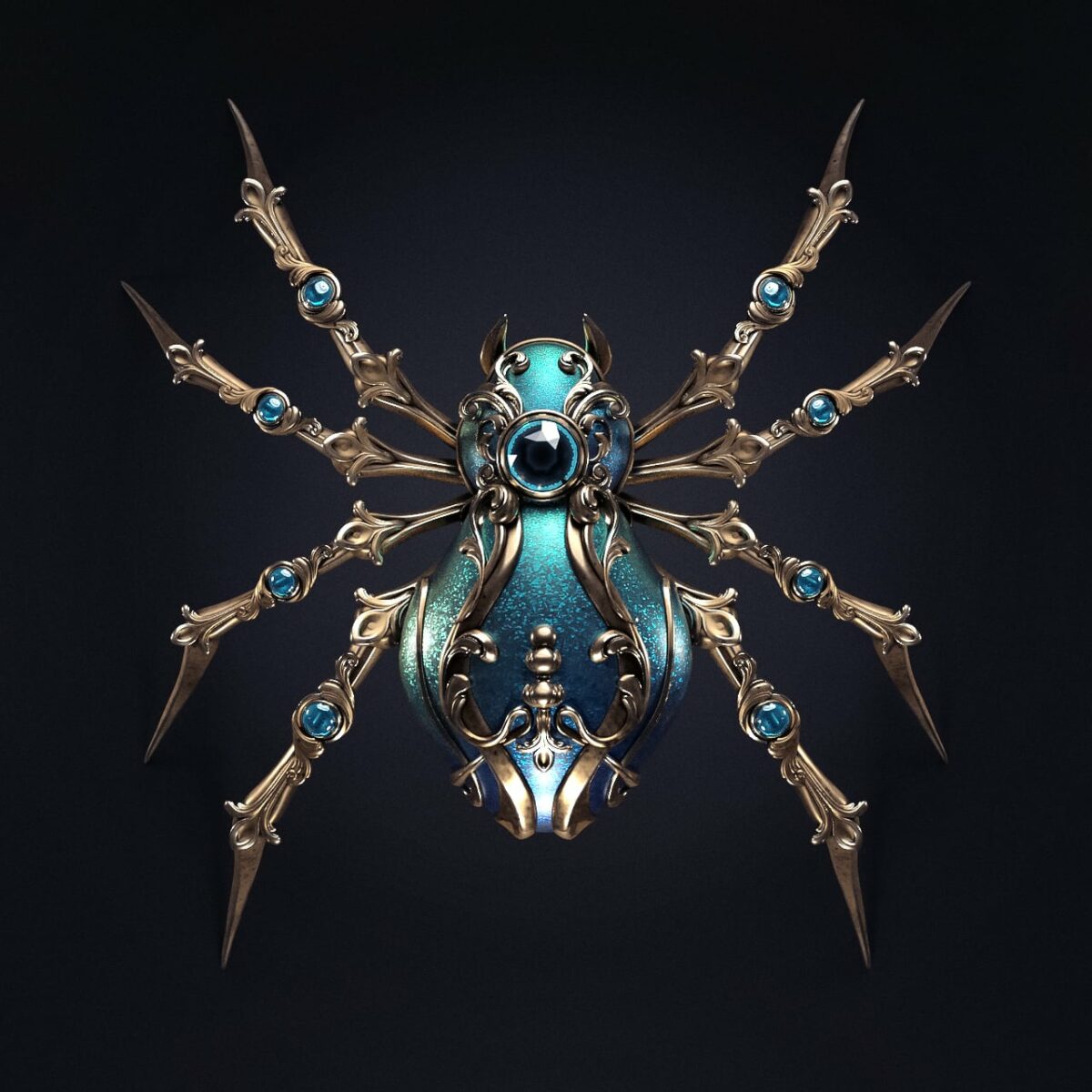 Jewel Insects Awesome Hyper Realistic Digital Jewelry By Sasha Vinogradova (2)