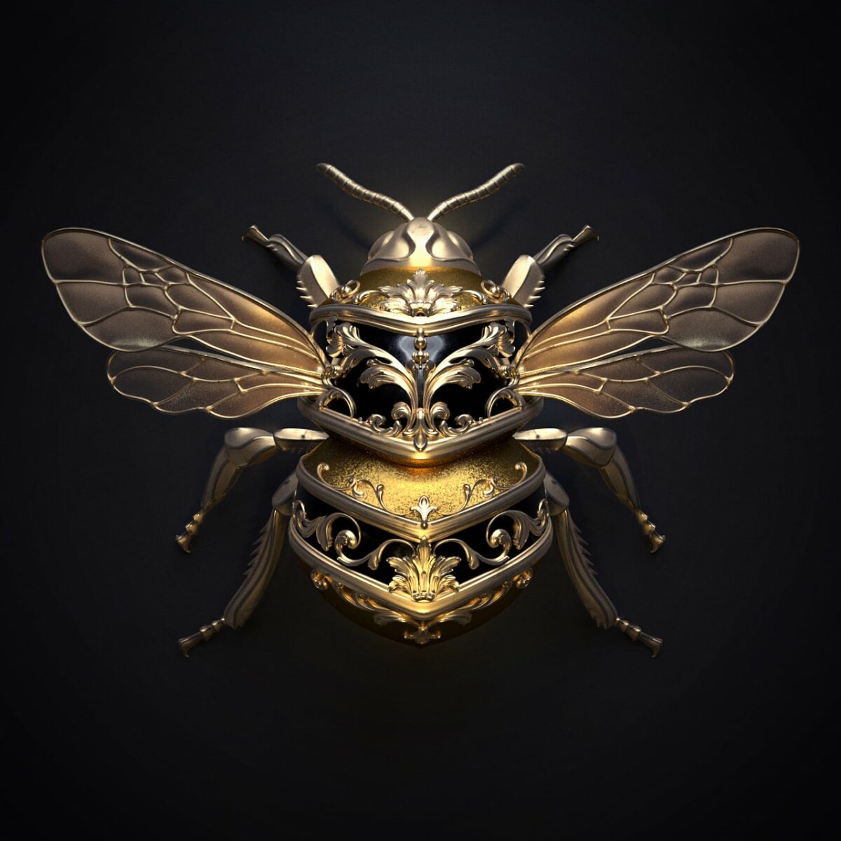 Jewel Insects Awesome Hyper Realistic Digital Jewelry By Sasha Vinogradova (9)