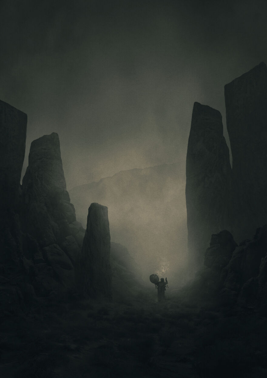 New Dark Illustrations Of Mystical Beings In Somber Scenarios By Dawid Planeta (2)