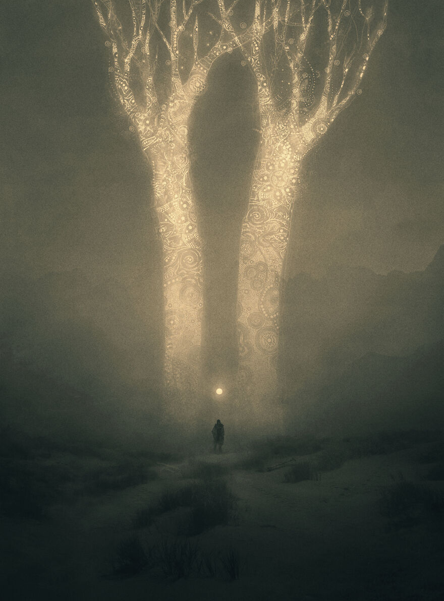 New Dark Illustrations Of Mystical Beings In Somber Scenarios By Dawid Planeta (6)