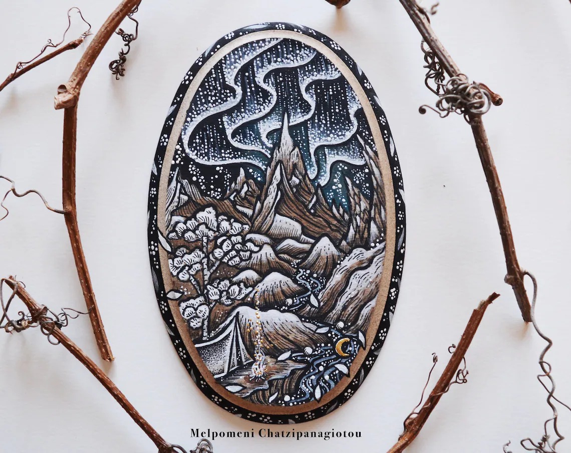 Fascinating Monochromatic Illustrations Drawn On Wood Slices By Melpomeni Chatzipanagiotou (2)