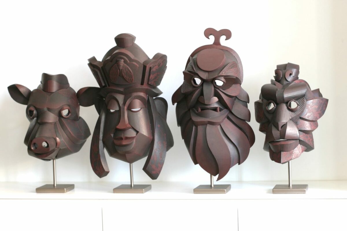 New Figurative Sculptures Made Of Cardboard By Warren King (1)